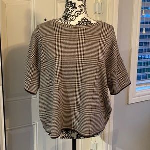 Zara soft feel tartan print top